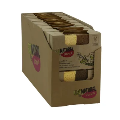 ΣΦΟΥΓΓΑΡΙ ΠΙΑΤΩΝ ΣΚΛΗΡΟ ΣΕΤ 2ΤΕΜ 10x7cm ECO NATURAL No 035540