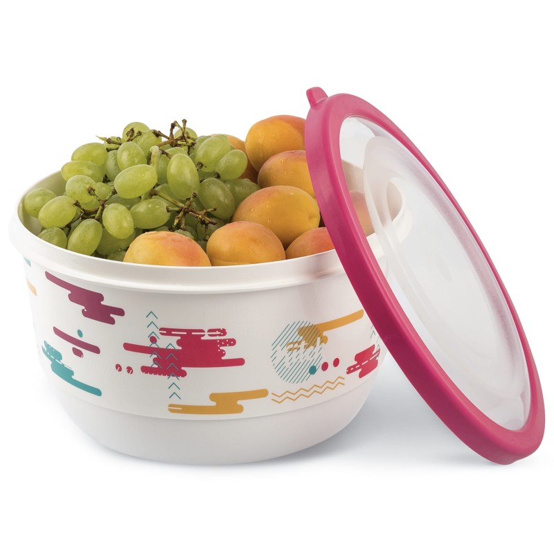 ΦΑΓΗΤΟΔΟΧΕΙΟ ΣΤΡΟΓΓΥΛΟ ΒΑΘΥ ELEGANT ΜΕ ΣΧΕΔΙΟ Μ-1414 2,6L 20x12cm VIOSARP