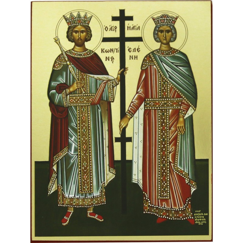 ΕΙΚΟΝΑ ΧΡΥΣΟΤΥΠΙΑ 10x14cm ΑΓΙΟΥ ΚΩΝΣΤΑΝΤΙΝΟΥ & ΕΛΕΝΗΣ