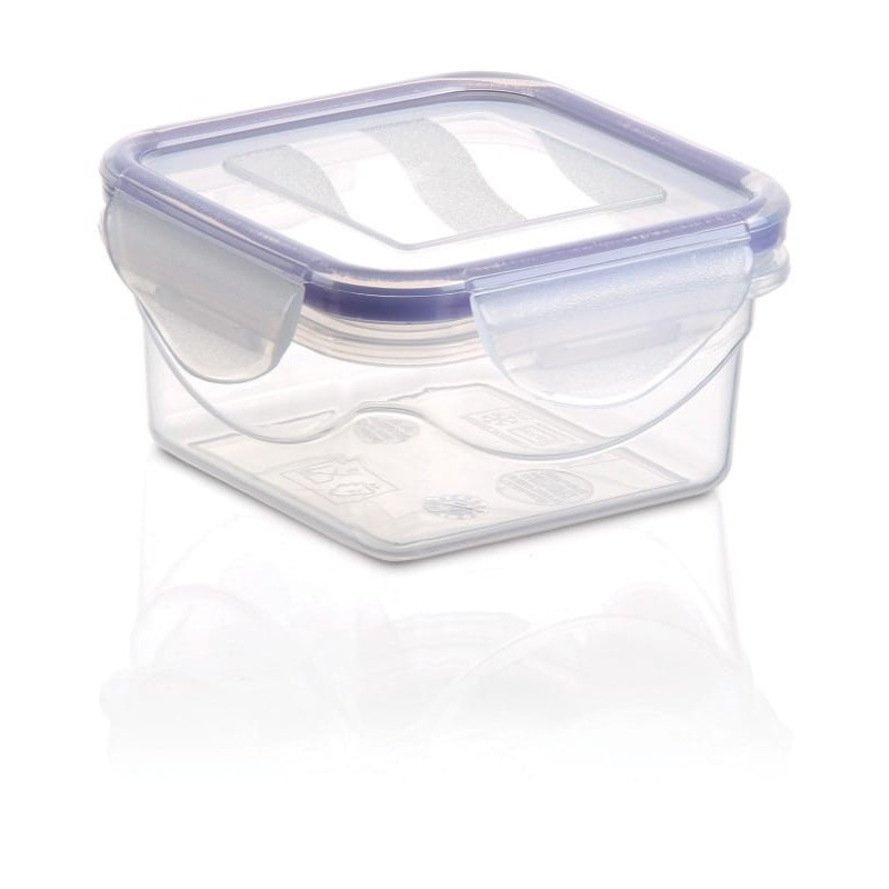 ΦΑΓΗΤΟΔΟΧΕΙΟ ΜΕ 4 ΑΣΦΑΛΕΙΕΣ ΤΕΤΡΑΓΩΝΟ M-480 300ml 10x10x5cm VIOSARP