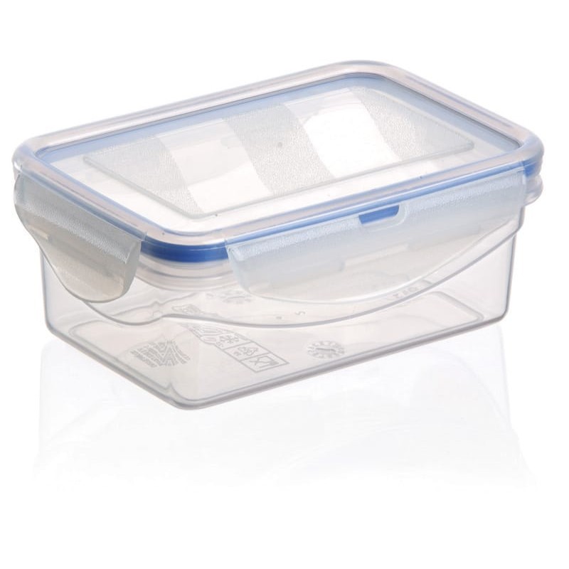 ΦΑΓΗΤΟΔΟΧΕΙΟ ΜΕ 4 ΑΣΦAΛΕΙΕΣ ΟΡΘΟΓΩΝΙΟ M-491 450ml 14x9x5cm VIOSARP