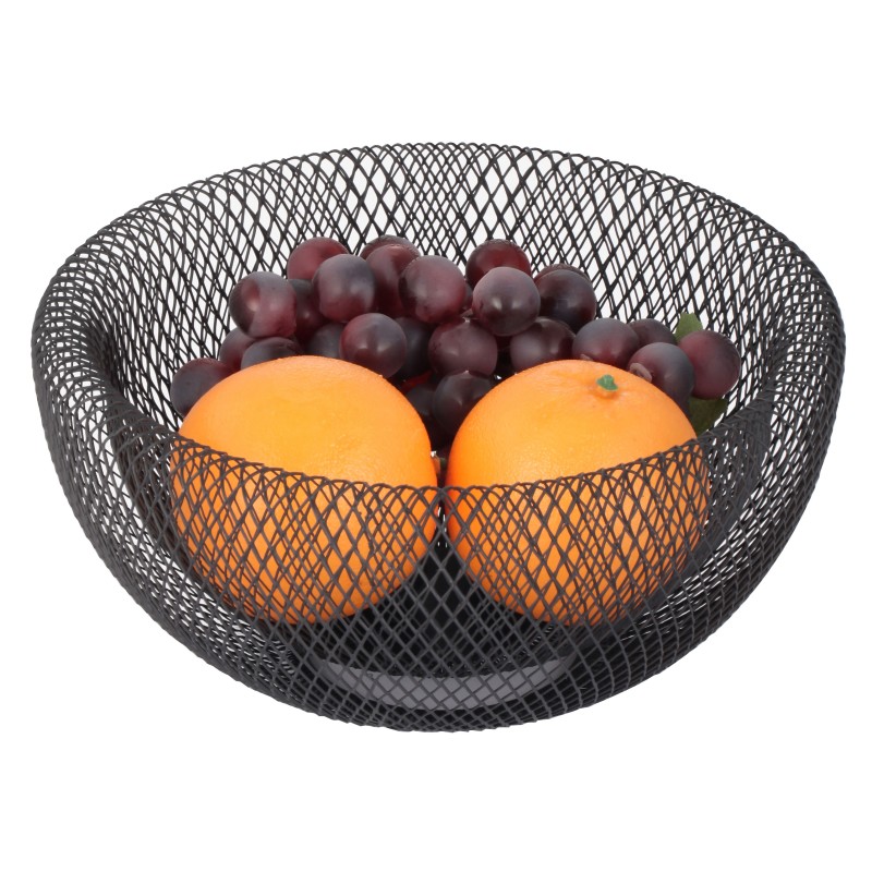 ΦΡΟΥΤΙΕΡΑ ΜΕΤΑΛΛΙΚΗ ΣΤΡΟΓΓΥΛΗ 25x12cm ΔΙΠΛΟ ΤΟΙΧΩΜΑ W6649S-1 VIOSARP