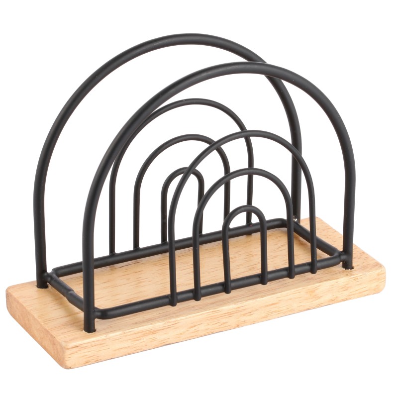 ΧΑΡΤΟΠΕΤΣΕΤΟΘΗΚΗ ΟΡΘΙΑ ΜΕΤΑΛΛΙΚΗ ΜΑΥΡΗ ΜΕ ΞΥΛΙΝΗ ΒΑΣΗ 13x5x9,2cm W3969BP