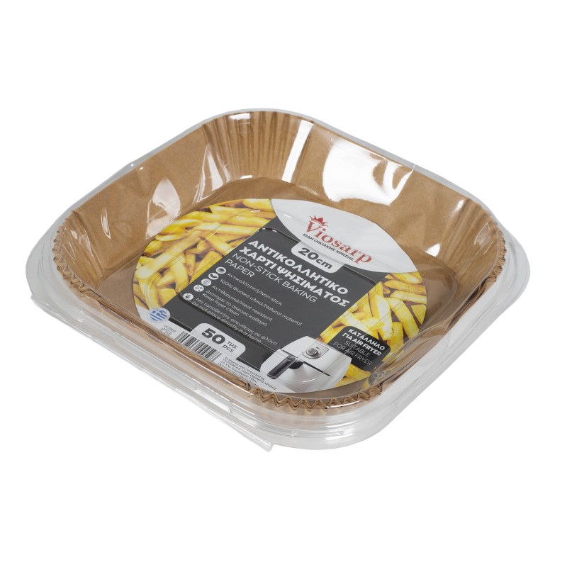 ΑΝΤΙΚΟΛΛΗΤΙΚΟ ΧΑΡΤΙ ΨΗΣΙΜΑΤΟΣ ΤΕΤΡΑΓΩΝΟ VC2812 20x4.5cm 50ΤΕΜ ΚΑΤΑΛΛΗΛO ΓΙΑ ΦΡΙΤΕΖΑ ΑΕΡΟΣ AIRFRYER