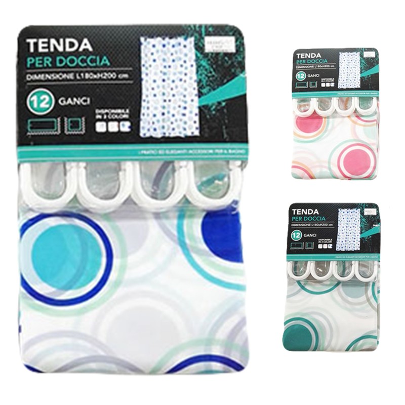 ΚΟΥΡΤΙΝΑ ΜΠΑΝΙΟΥ ΠΛΑΣΤΙΚΗ ΜΕ ΣΧΕΔΙΟ 180X200cm ART 645389