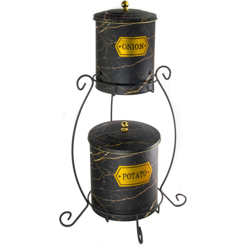 ΣΕΤ 2 ΤΜΧ ΜΕΤΑΛΛΙΚΑ ΔΟΧΕΙΑ ΓΙΑ ΠΑΤΑΤΕΣ-ΚΡΕΜΥΔΙΑ KMS.2352 ΜΕ ΜΕΤΑΛΛΙΚΗ ΒΑΣΗ