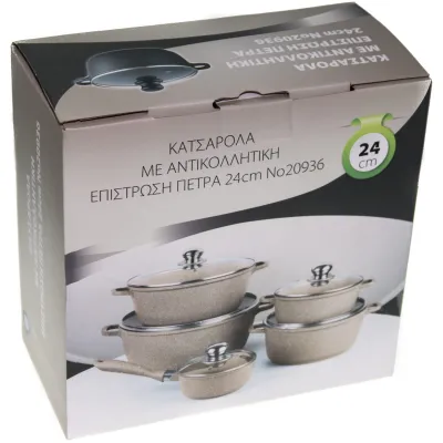 ΚΑΤΣΑΡΟΛΑ 24x11.5cm ΜΕ ΑΝΤΙΚΟΛΛΗΤΙΚΗ ΕΠΙΣΤΡΩΣΗ ΠΕΤΡΑ No20936 ΚΑΤΣΑΡΟΛΑ 24x11.5cm ΜΕ ΑΝΤΙΚΟΛΛΗΤΙΚΗ ΕΠΙΣΤΡΩΣΗ ΠΕΤΡΑ No20936