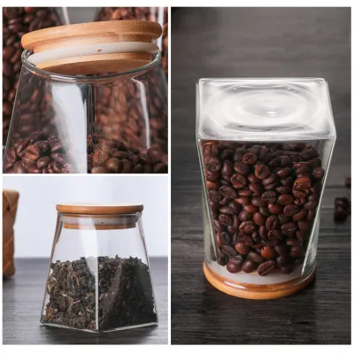 ΒΑΖΟ ΓΥΑΛΙΝΟ ΤΕΤΡΑΓΩΝΟ ΜΕ ΞΥΛΙΝΟ ΚΑΠΑΚΙ FY14150 950ml