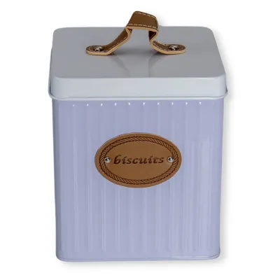 ΘΗΚΗ ΠΡΟΣΦΟΡΑ ΓΙΑ ΜΠΙΣΚΟΤΑ ΜΕΤΑΛΛΙΚΗ ΤΕΤΡΑΓΩΝΗ ΜΕ ΔΕΡΜΑΤΙΝΟ ΧΕΡΟΥΛΙ Νο32748  15x15x17cm