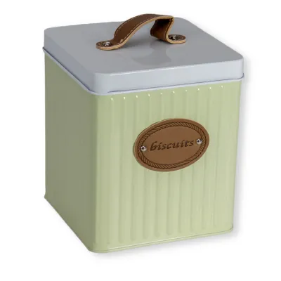 ΘΗΚΗ ΠΡΟΣΦΟΡΑ ΓΙΑ ΜΠΙΣΚΟΤΑ ΜΕΤΑΛΛΙΚΗ ΤΕΤΡΑΓΩΝΗ ΜΕ ΔΕΡΜΑΤΙΝΟ ΧΕΡΟΥΛΙ Νο32748  15x15x17cm