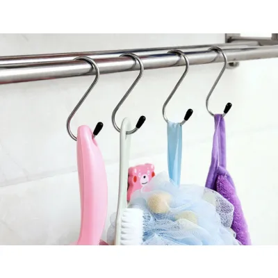 ΓΑΝΤΖΟΙ ΜΕΤΑΛΛΙΚΟΙ ΣΧΗΜΑ S 4ΤΕΜ 8cm VC2175