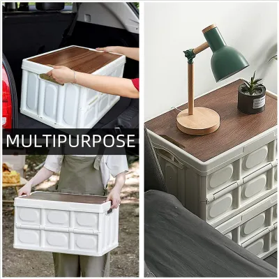 ΚΟΥΤΙ ΑΠΟΘΗΚΕΥΣΗΣ ΠΤΥΣΣΟΜΕΝΟ ΜΕ ΞΥΛΙΚΟ ΚΑΠΑΚΙ VC2247 30L 42x28,5x23cm VIOSARP