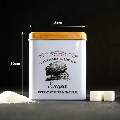 ΒΑΖΟ ΓΙΑ ΚΑΦΕ ΖΑΧΑΡΗ ΜΕΤΑΛΛΙΚΟ ΤΕΤΡΑΓΩΝΟ 8x8x10cm No41863