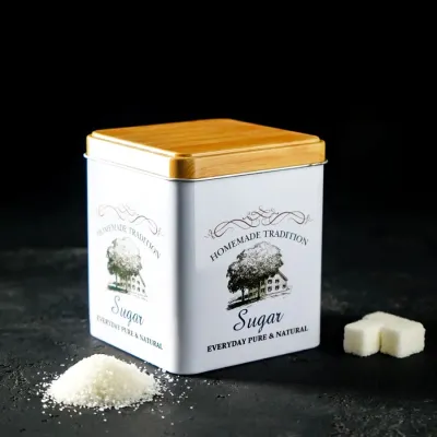 ΒΑΖΟ ΓΙΑ ΚΑΦΕ ΖΑΧΑΡΗ ΜΕΤΑΛΛΙΚΟ ΤΕΤΡΑΓΩΝΟ 8x8x10cm No41863