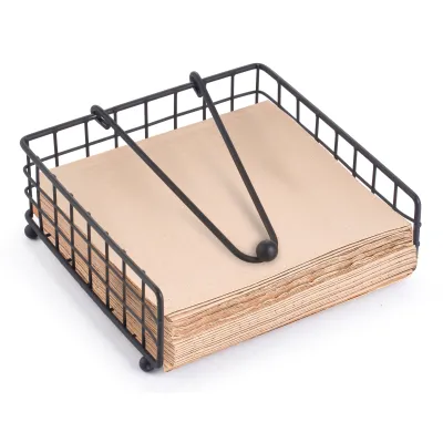 ΧΑΡΤΟΠΕΤΣΕΤΟΘΗΚΗ ΜΕΤΑΛΛΙΚΗ ΜΑΥΡΗ ΜΕ ΞΥΛΙΝΗ ΒΑΣΗ 19x7cm W6467-6W