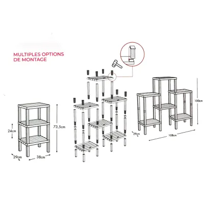 ΡΑΦΙΕΡΑ ΠΛΑΣΤΙΚΗ ΠΟΛΥΕΠΙΠΕΔΗ ΤΥΠΟΥ ΞΥΛΟ ΚΑΦΕ BRNS.1108